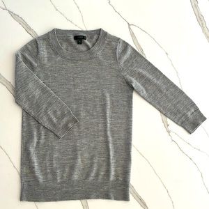 J Crew Gray Merino Wool Sweater XS
